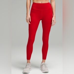 Lululemon FAST FREE HIGH-RISE TIGHT 25" Dark Red Size: 8 Qty: 1 104427088